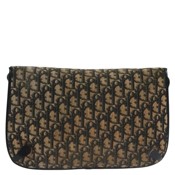 Christian Dior Trotter Canvas Shoulder Bag Navy Auth 109698 - Picture 3 of 16